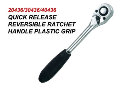 Quick Release Reversible Ratchet Handle Plastic Grip