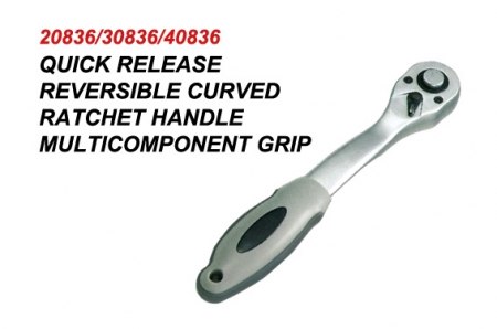 Quick Release Reversible Curved Ratchet Handle Multi Compound Grip