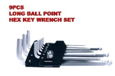 Long Ball Point Hex Key Wrench Set - KS-HX09LB